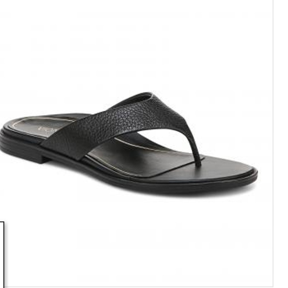 Minimalist Vionic Black Leather Sandals 7.5